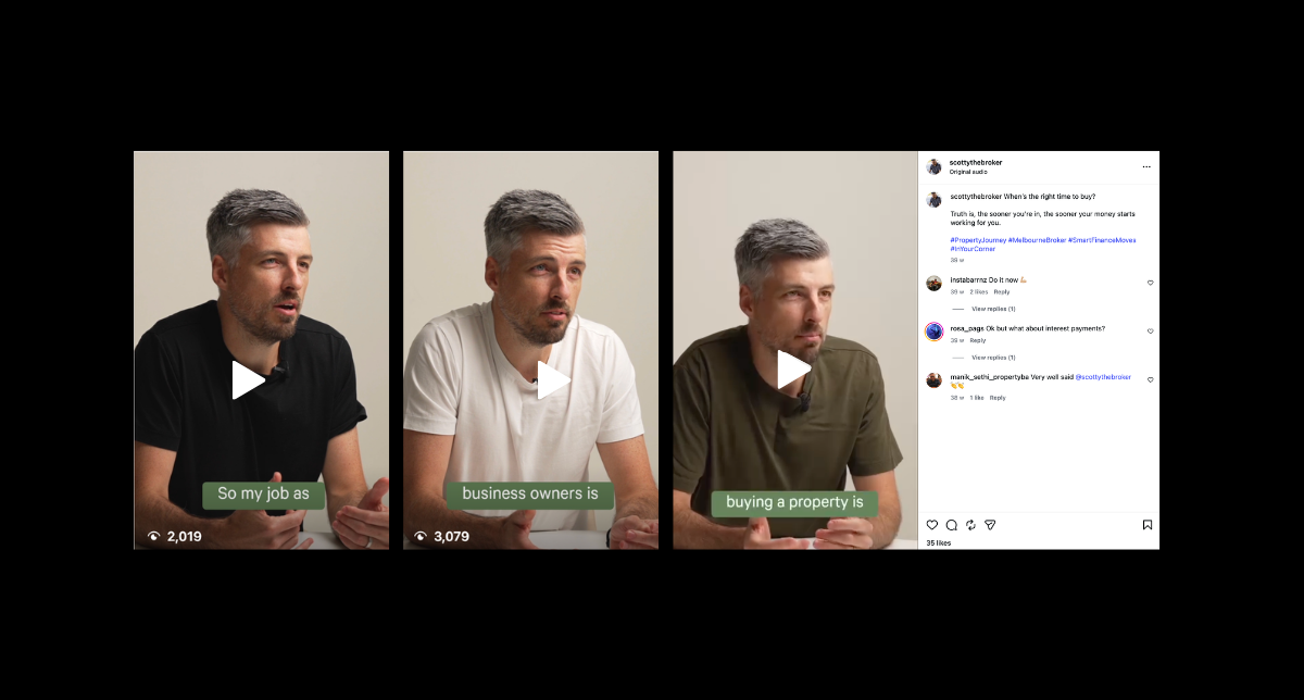 A selection of authentic social media video examples