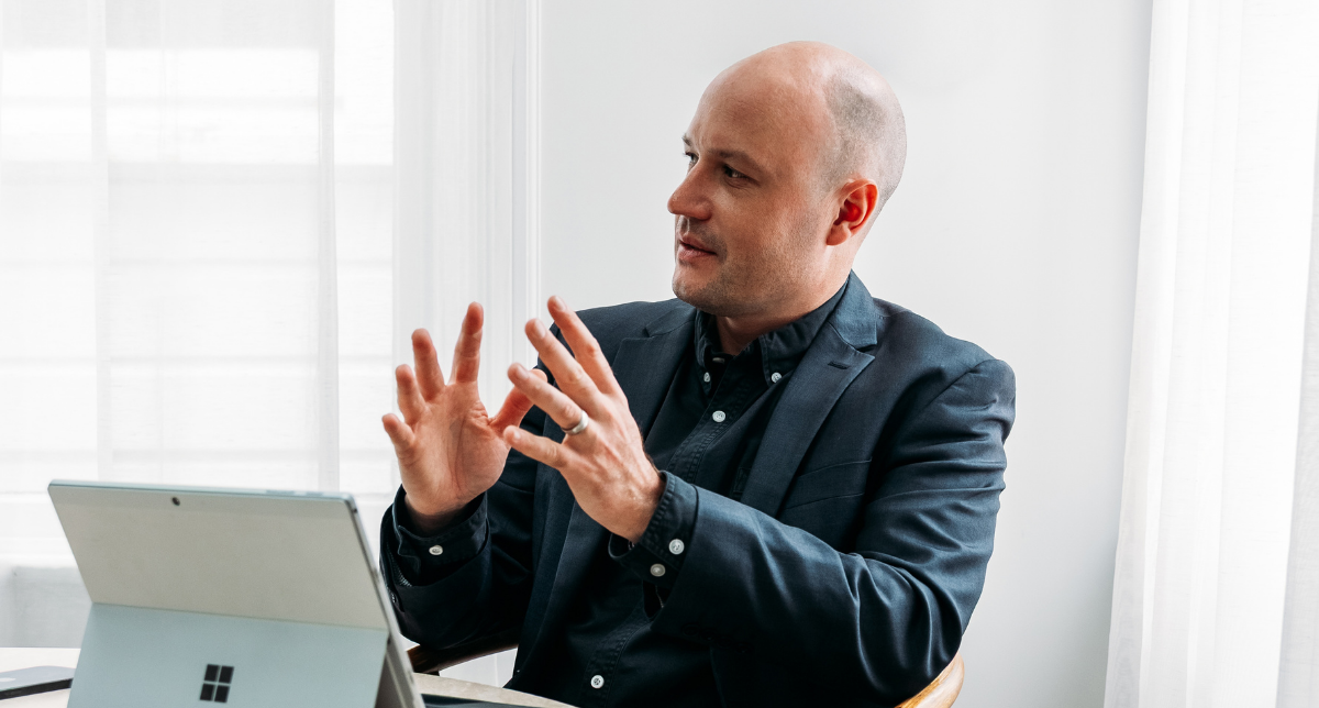Mike Westbury discussing sales growth